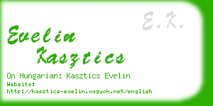 evelin kasztics business card